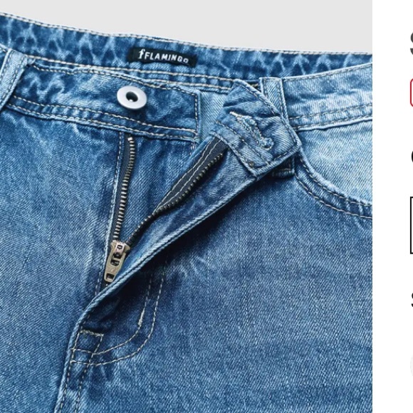 Flamingals Ripped Raw Hem Mid Rise Straight Leg Cropped Jeans Size Medium NWT - Picture 6 of 11